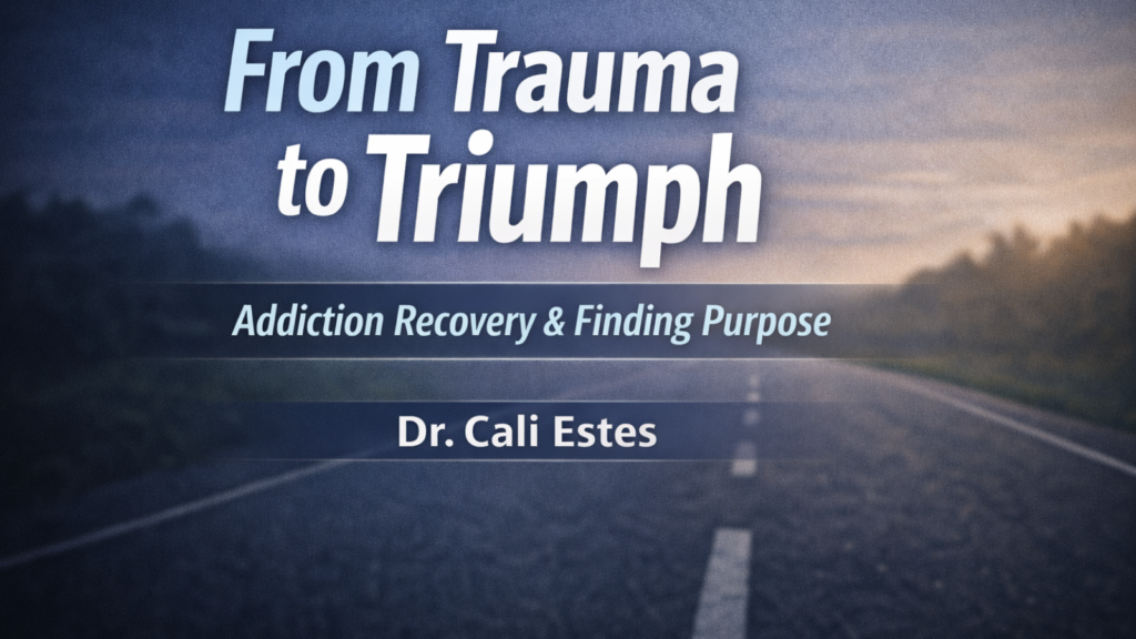 From Trauma to Triumph addiction recovery featured image with Dr. Cali Estes