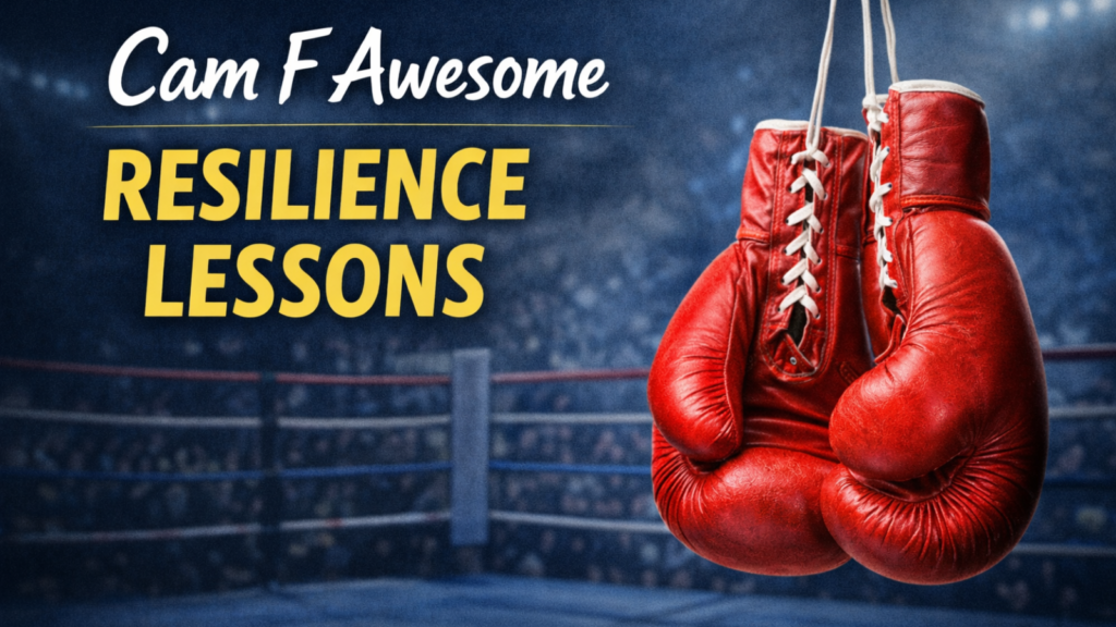 Cam F Awesome resilience lessons featured image with boxing gloves