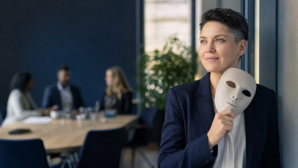 Professional embracing authentic identity and leadership featured image
