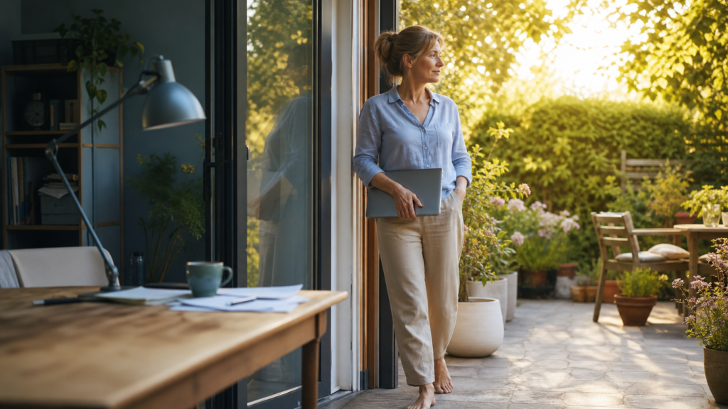 Professional stepping away from work to recover from burnout featured image